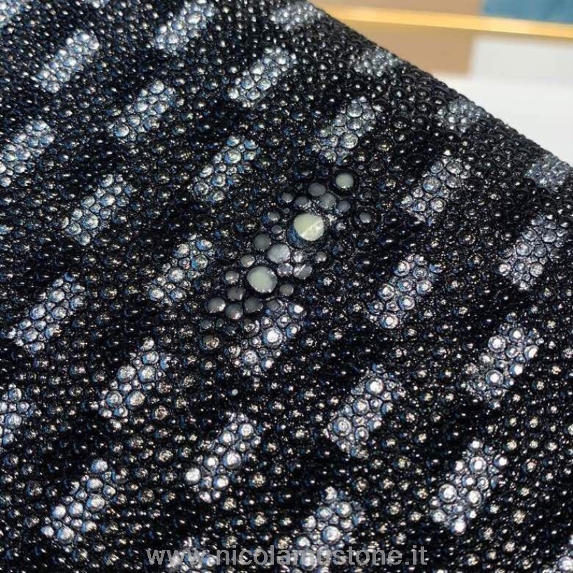 γνήσιας ποιότητας Bulgari Serpenti τσάντα ώμου Forever 25cm ματ Glitter κάρβουνο διαμάντι και γυαλιστερό μαύρο σμάλτο με μαύρο όνυχα κλείσιμο ματιών Galuchat Skin συλλογή άνοιξη/καλοκαίρι 2019 μαύρο