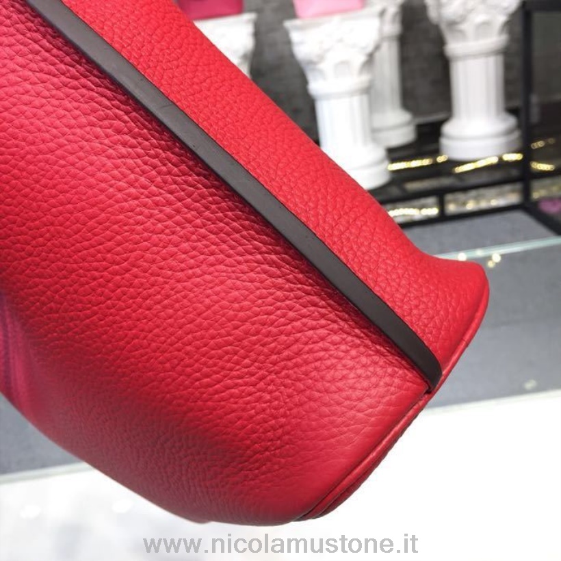 γνήσιας ποιότητας Hermes So Kelly Bag 26cm Togo Calfskin Bag Palladium Hardware Handratted Red