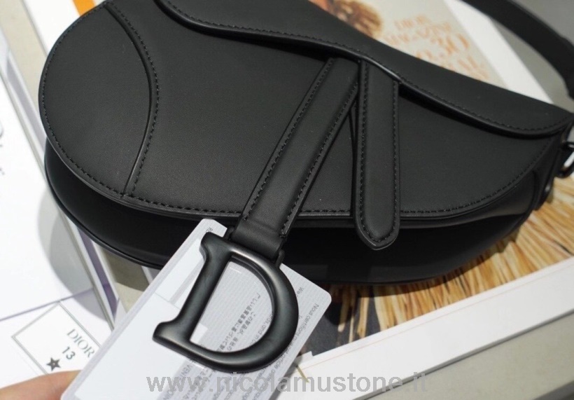 γνήσιας ποιότητας τσάντα σέλας Christian Dior 25cm Ultramatte Hardware δέρμα μοσχαριού συλλογή φθινόπωρο/χειμώνας 2020 μαύρο