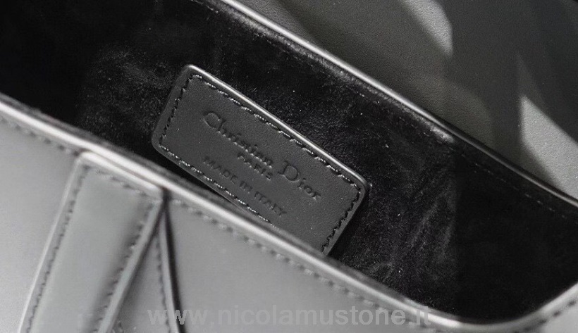 γνήσιας ποιότητας τσάντα σέλας Christian Dior 25cm Ultramatte Hardware δέρμα μοσχαριού συλλογή φθινόπωρο/χειμώνας 2020 μαύρο