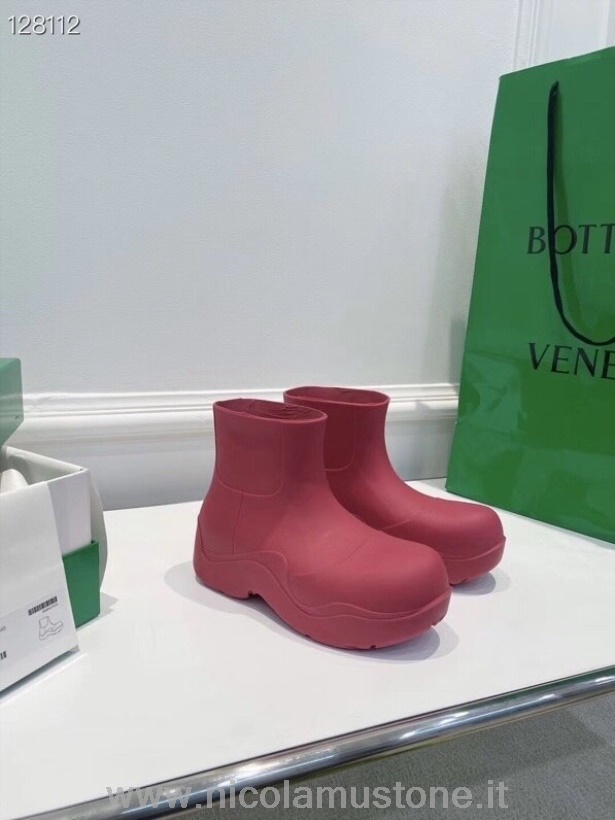 γνήσιας ποιότητας Bottega Veneta Puddles Pvc Ankle Boots φθινόπωρο/χειμώνας 2020 συλλογή ροζ