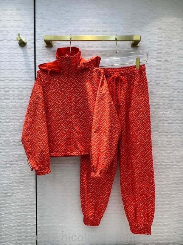 γνήσιας ποιότητας Fendi X Skims σετ αθλητικών φόρμας φθινόπωρο/χειμώνας 2021 συλλογή κόκκινο πορτοκαλί