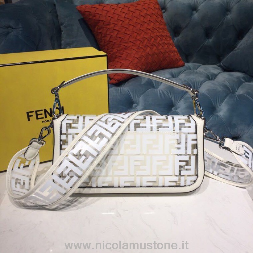γνήσιας ποιότητας Fendi Ff Pu Baguette τσάντα 28cm συλλογή άνοιξη/καλοκαίρι 2019 λευκό