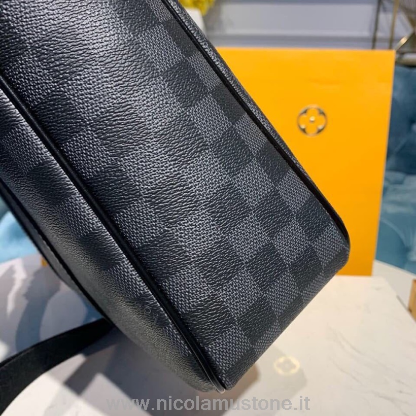 γνήσιας ποιότητας Louis Vuitton Tadao τσάντα 35cm Damier γραφίτης καμβάς άνοιξη/καλοκαίρι 2019 συλλογή N41259 μαύρο