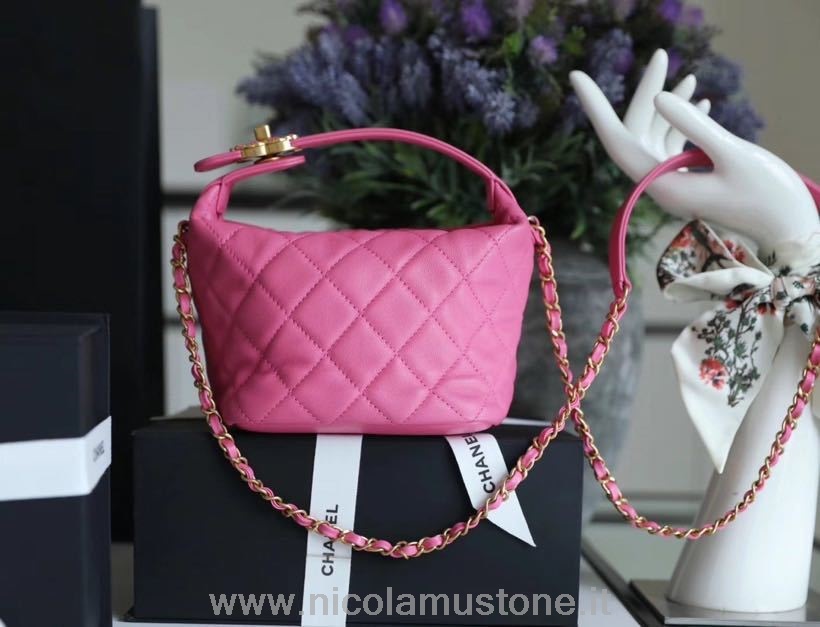 γνήσιας ποιότητας Chanel Hobo Bag 20cm δέρμα αρνιού άνοιξη/καλοκαίρι Act 2 συλλογή 2020 ροζ