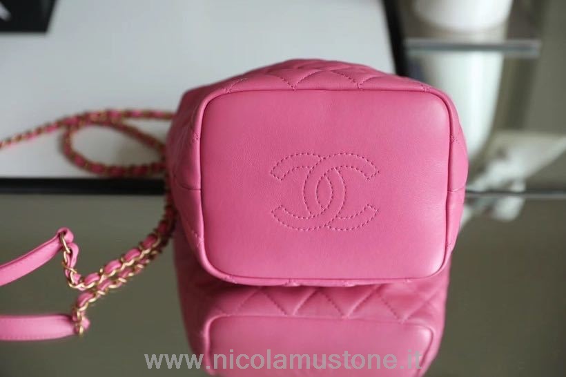 γνήσιας ποιότητας Chanel Hobo Bag 20cm δέρμα αρνιού άνοιξη/καλοκαίρι Act 2 συλλογή 2020 ροζ