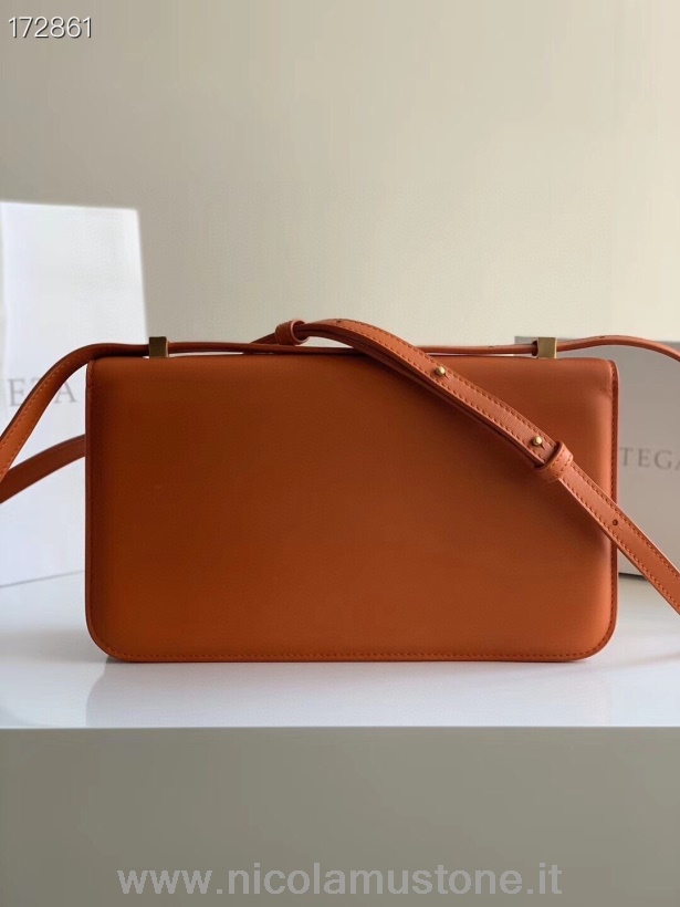 αρχικής ποιότητας Bottega Veneta Classic τσάντα ώμου 28cm 587222 δέρμα μοσχαριού συλλογή άνοιξη/καλοκαίρι 2021 καμένο πορτοκάλι