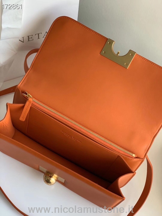 αρχικής ποιότητας Bottega Veneta Classic τσάντα ώμου 28cm 587222 δέρμα μοσχαριού συλλογή άνοιξη/καλοκαίρι 2021 καμένο πορτοκάλι