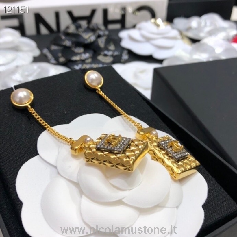 γνήσιας ποιότητας σκουλαρίκια καρφωτή αλυσίδας Chanel συλλογή άνοιξη/καλοκαίρι 2020 121151 χρυσό