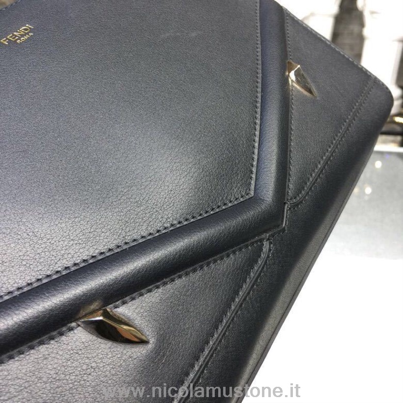 γνήσιας ποιότητας τσάντα Fendi Bugs ανδρικό Clutch 28cm δέρμα μοσχαριού συλλογή άνοιξη/καλοκαίρι 2019 μαύρο