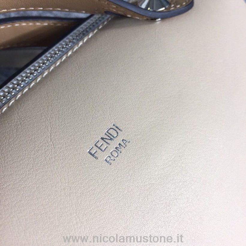 πρωτότυπης ποιότητας Fendi παρεμπιπτόντως κανονική τσάντα 28cm συλλογή άνοιξη/καλοκαίρι 2019 Nude/κίτρινο/καφέ