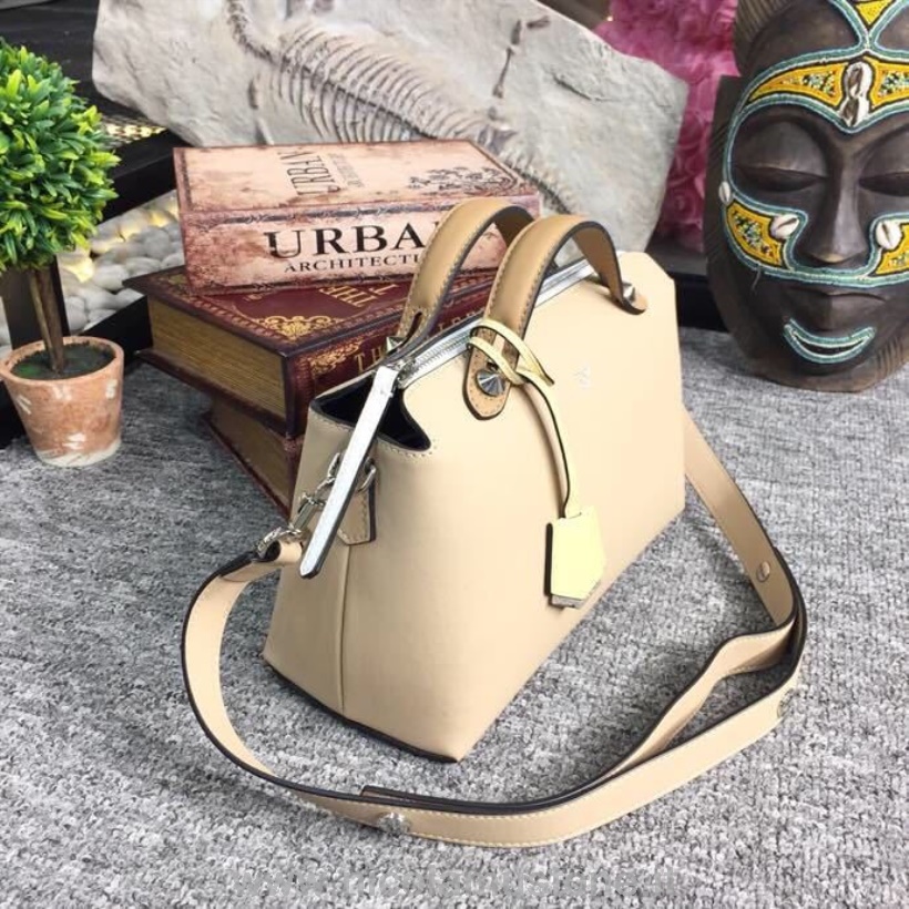 πρωτότυπης ποιότητας Fendi παρεμπιπτόντως κανονική τσάντα 28cm συλλογή άνοιξη/καλοκαίρι 2019 Nude/κίτρινο/καφέ