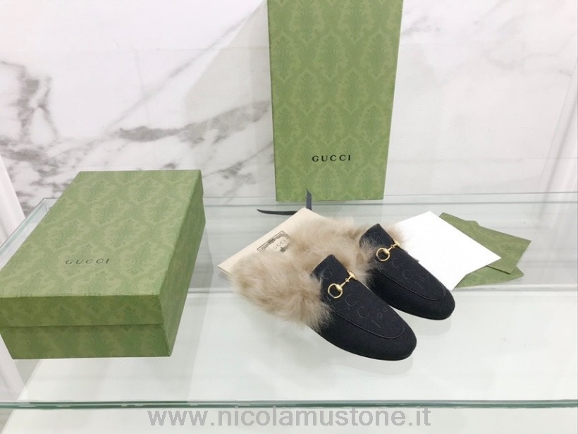 Original quality Gucci 100 Princetown Slippers 678192 Calfskin Leather Fall/Winter 2021 Collection Black