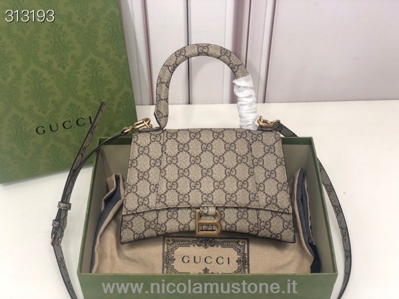 Original quality Gucci x Balenciaga The Hacker Project Shoulder Bag 20cm 681697 Calfskin Leather Fall/Winter 2021 Collection Brown