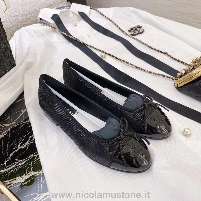 Original quality Chanel Ballerina Flats Calfskin Leather Fall/Winter 2020 Collection Black