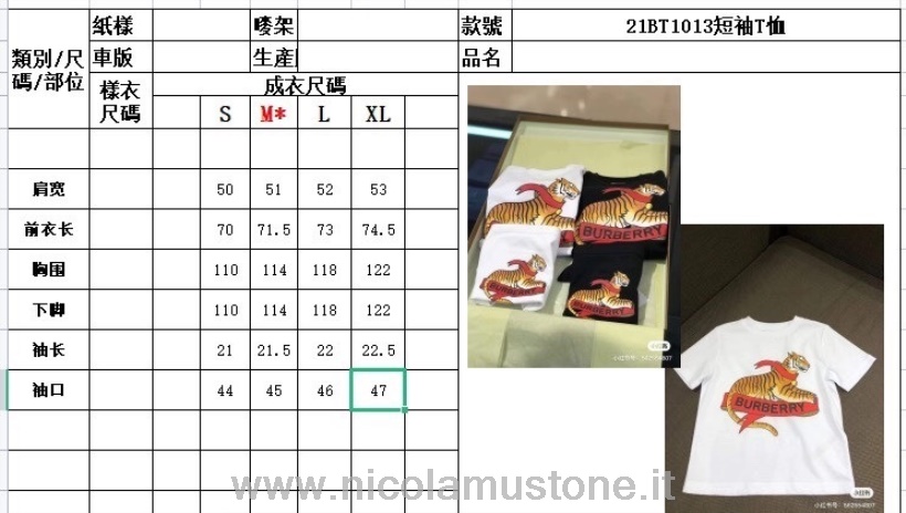 Original quality Burberry Lunar Year Tiger Short Sleeved T-Shirt Spring/Summer 2022 Collection Black