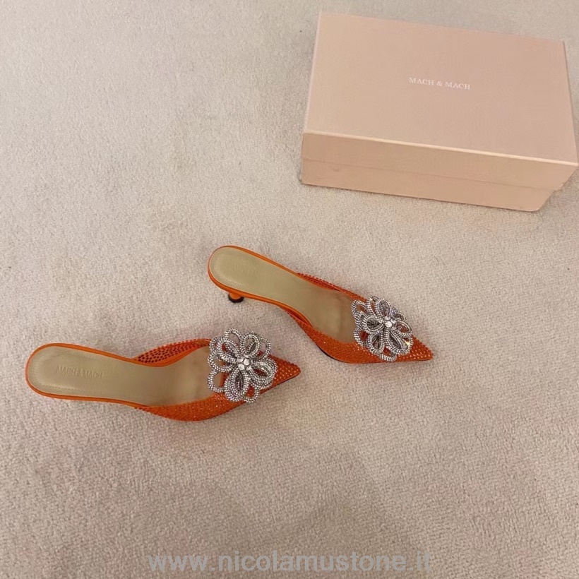 Original quality Mach and Mach Carrie Crystal PVC Pumps Spring/Summer 2021 Collection Orange