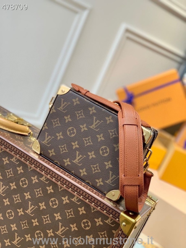 Original quality Louis Vuitton x NBA Handle Trunk Bag 22cm Monogram Canvas Spring/Summer 2021 Collection M45785 Brown
