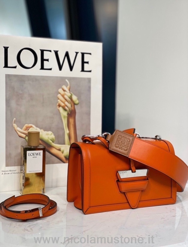 Original quality Loewe Barcelona Bag 24cm 66014 Calfskin Leather Spring/Summer 2022 Collection Orange