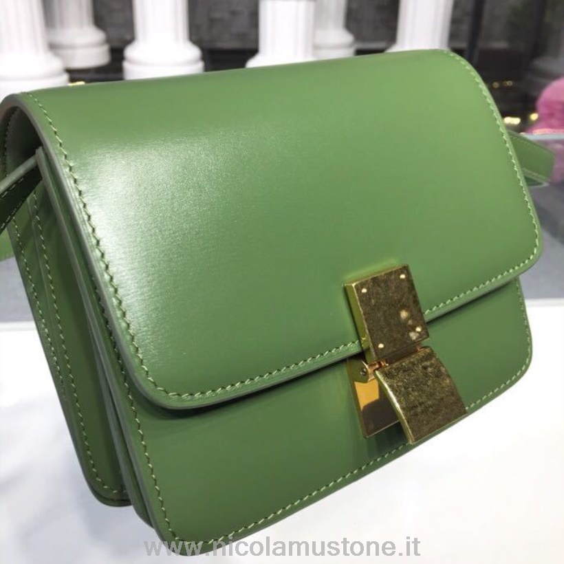 Original quality Celine Classic Box Bag 16cm Smooth Calfskin Spring/Summer 2018 Collection Apple Green