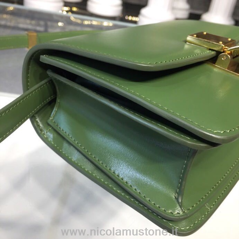 Original quality Celine Classic Box Bag 16cm Smooth Calfskin Spring/Summer 2018 Collection Apple Green
