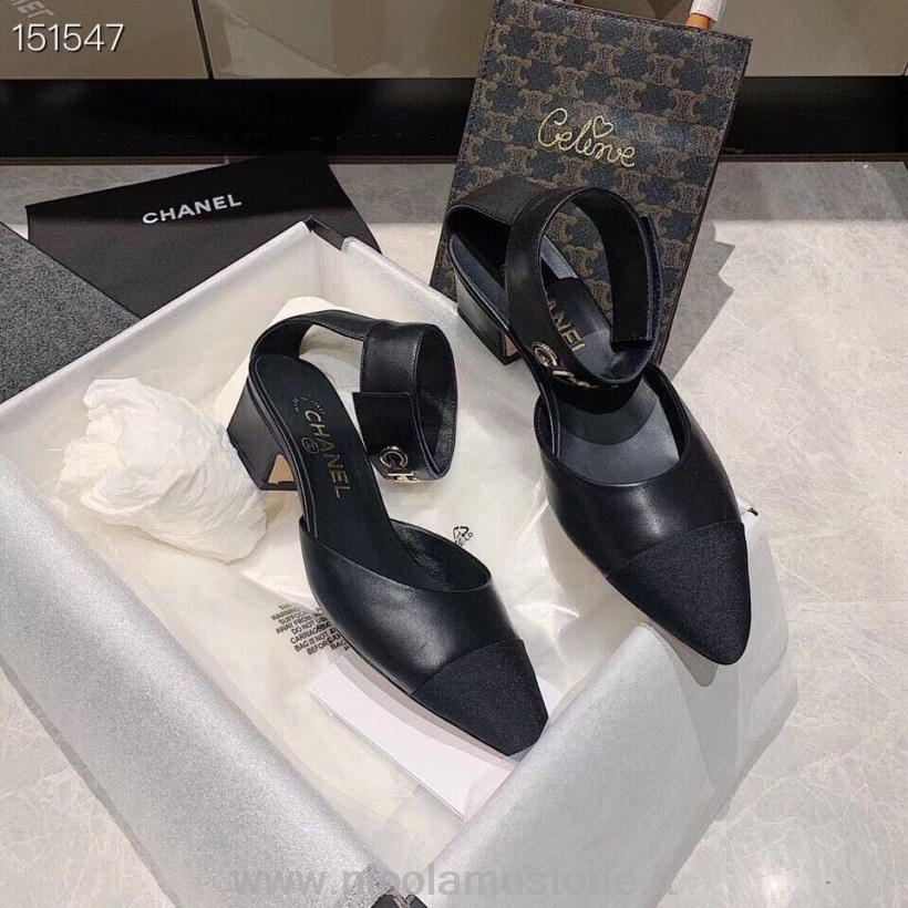 Original quality Chanel Mary Jane Flats Lambskin Leather Fall/Winter 2020 Collection Black