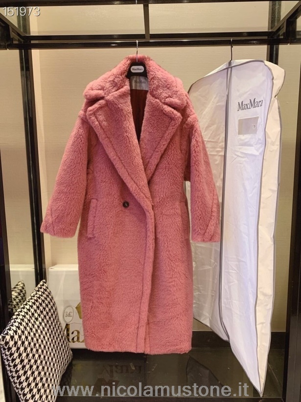 Original quality Max Mara Teddy Bear Wool Coat Fall/Winter 2020 Collection Pink