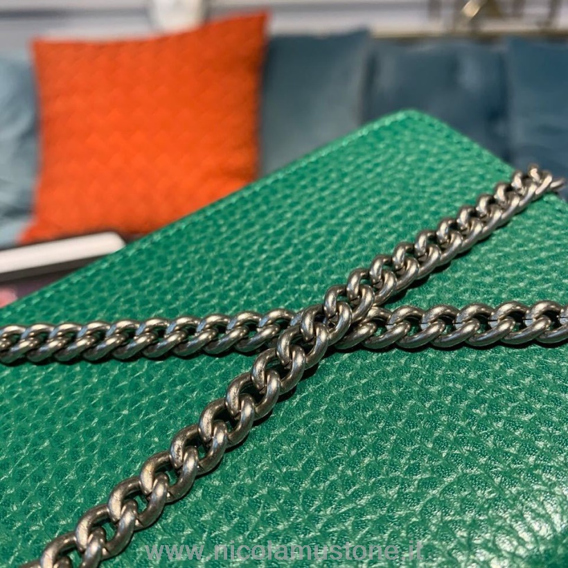 Original quality Gucci WOC Mini Dionysus Shoulder Bag 16cm 476432 Calfskin Leather Fall/Winter 2019 Collection Green