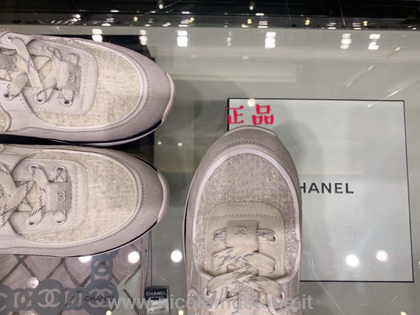 Zapatillas Deportivas Chanel Calidad Original Piel De Becerro Colección Otoño/invierno 2019 Blanco/negro