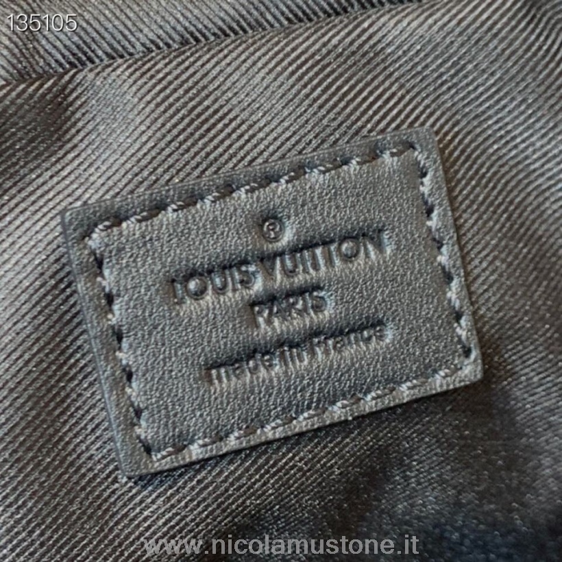 Calidad Original Louis Vuitton Trio Messenger Bag 25cm Monogram Eclipse Canvas Colección Otoño/invierno 2020 M69443 Negro