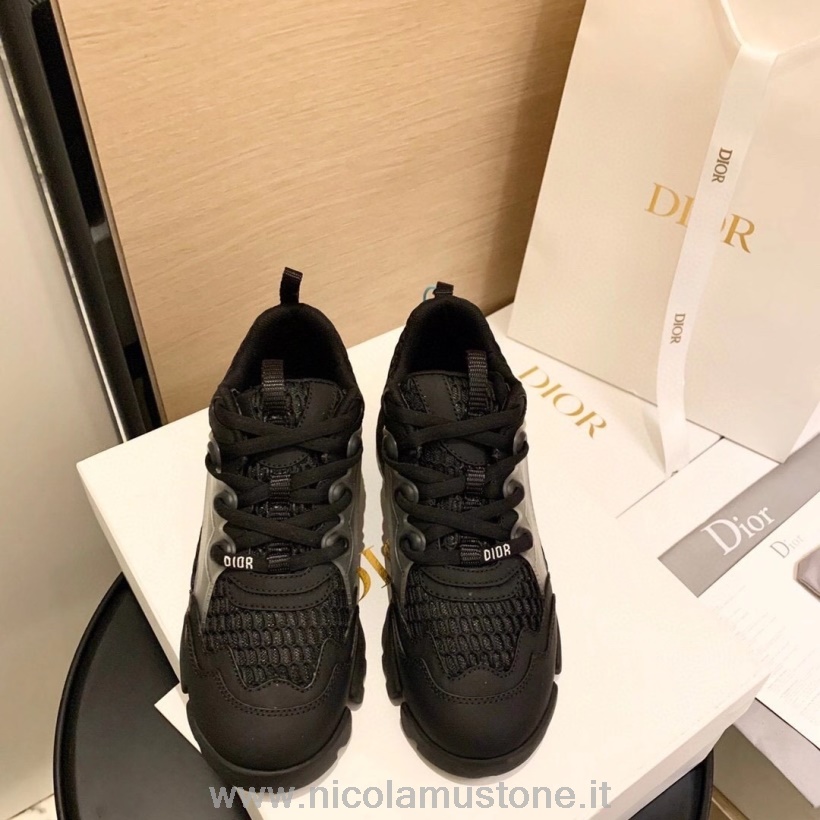 Calidad Original Christian Dior D-connect Neoprene Mesh Sneakers Piel De Becerro Colección Otoño/invierno 2020 Negro