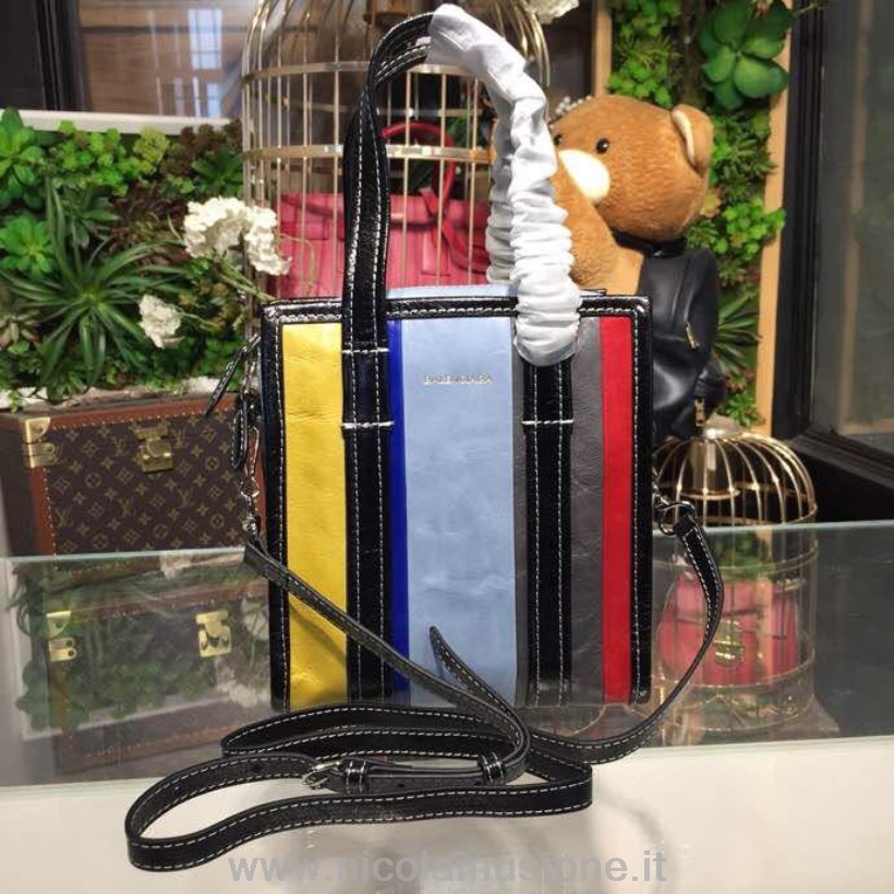 Balenciaga Bazar Shopping Tote Bag 18cm Colección Primavera/verano 2018 Calidad Original Azul/amarillo/rojo