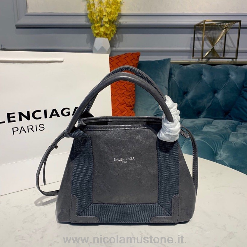 Balenciaga Cabas Shopping Tote Bag 24cm Piel De Cordero Colección Primavera/verano 2019 Calidad Original Gris