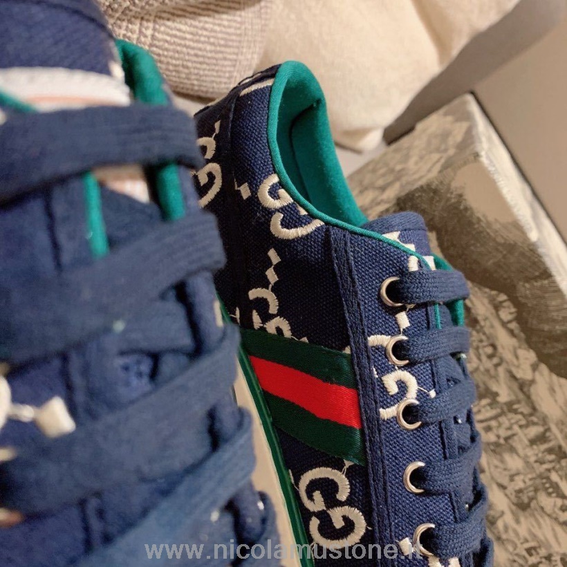 Calidad Original Gucci Vulcan Gg Canvas Sneakers Piel De Becerro Colección Primavera/verano 2020 Negro