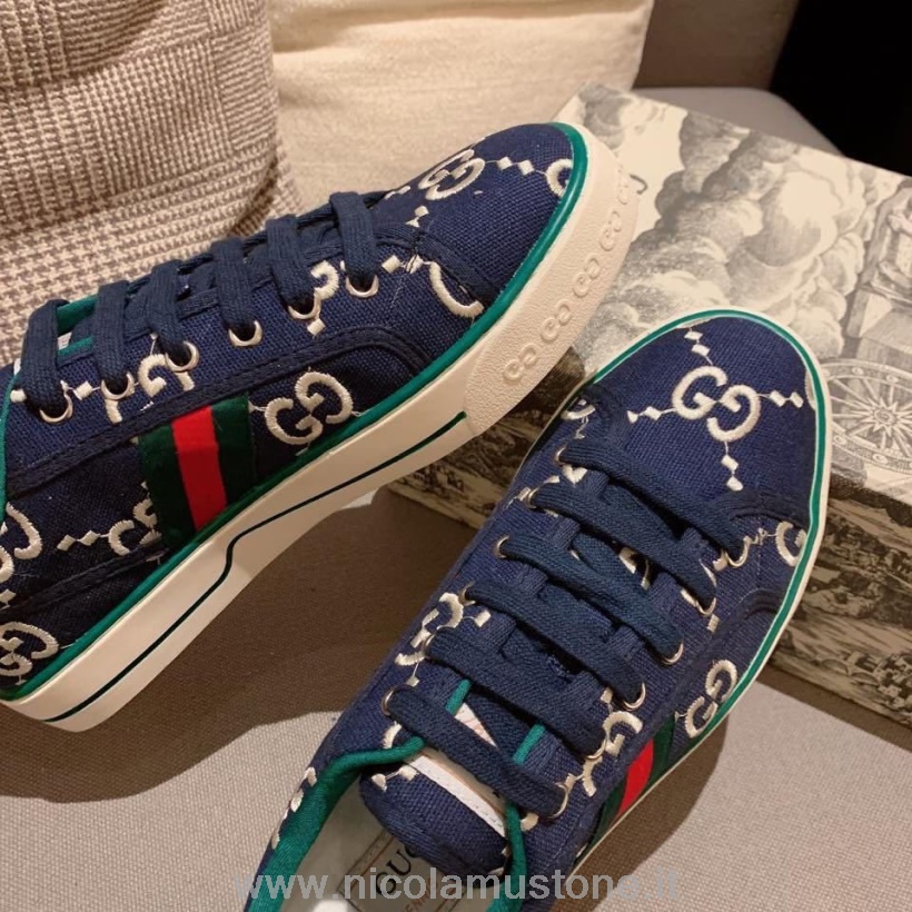 Calidad Original Gucci Vulcan Gg Canvas Sneakers Piel De Becerro Colección Primavera/verano 2020 Negro