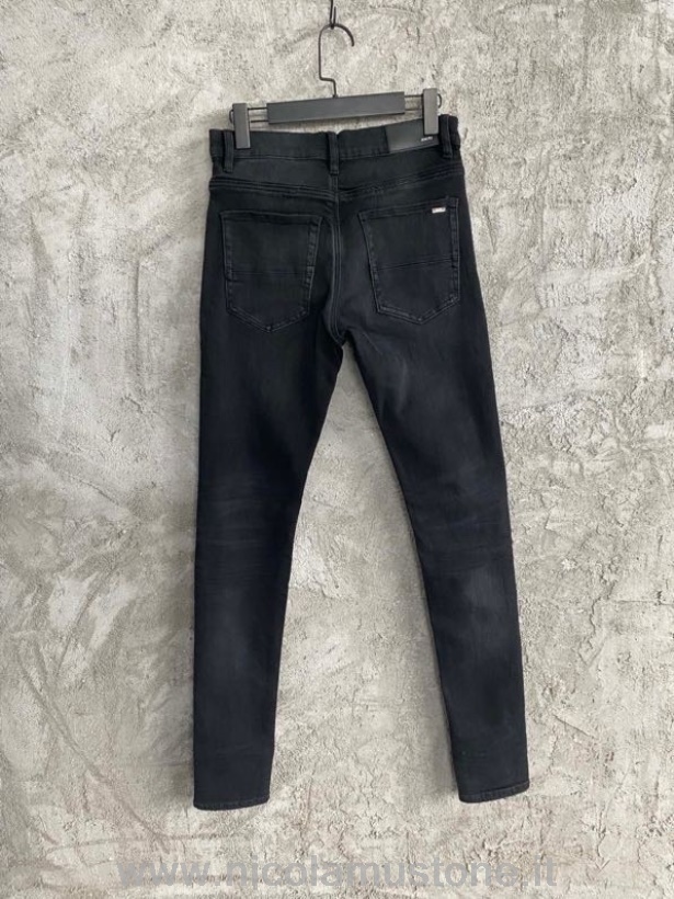 Jeans Skinny Leg Lavados Amiri Calidad Original Colección Primavera/verano 2022 Negro