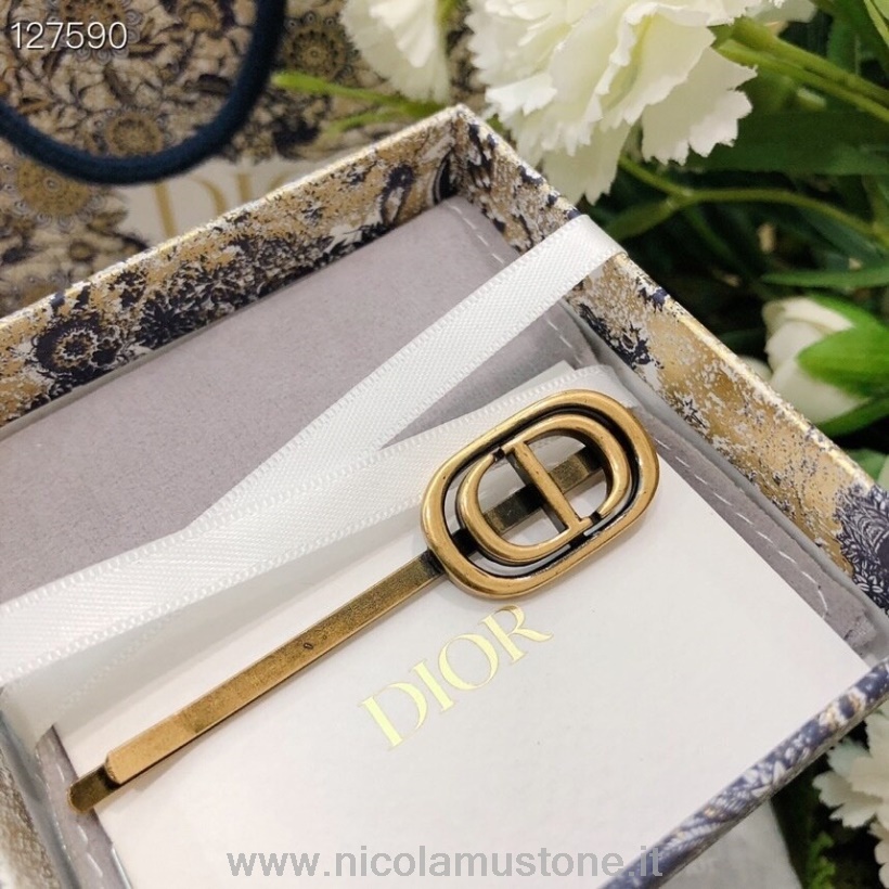 Alkuperäinen Laatu Christian Dior Hiusneulasetti Syksy/talvi 2020 Kokoelma 127590a Kultaa