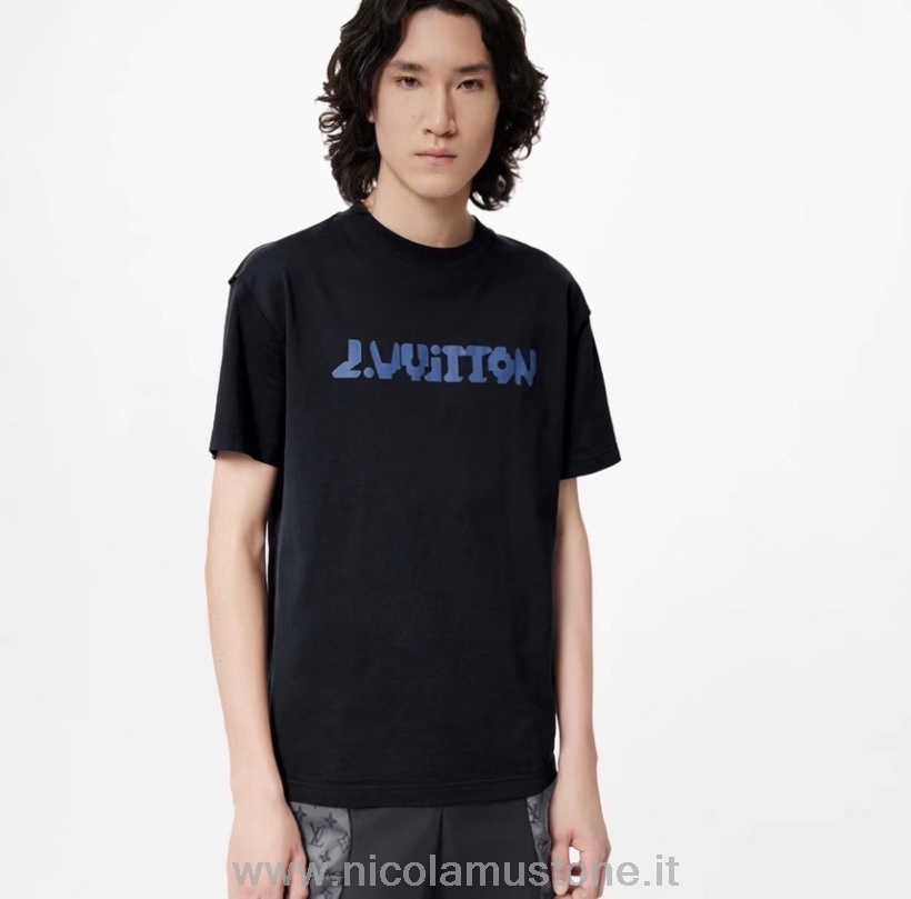 Alkuperäinen Laatu Louis Vuitton Lyhythihainen T-paita Kevät/kesä 2022 Mallisto Musta