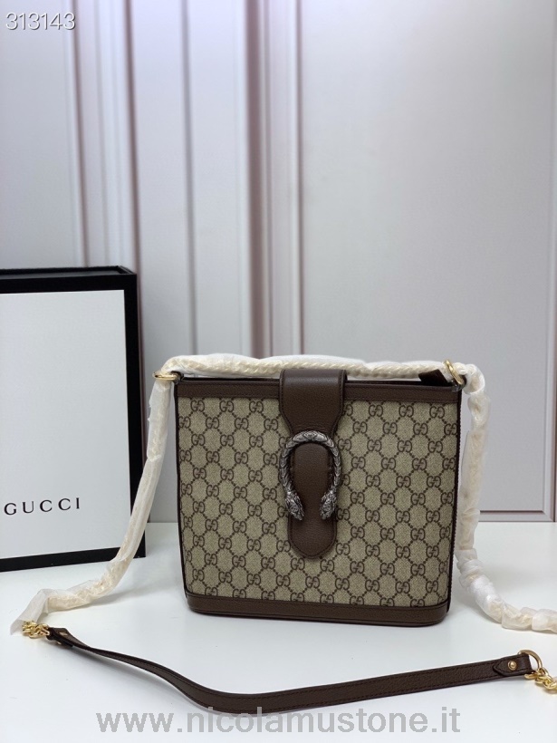 Alkuperäinen Laatu Gucci Gg Supreme Dionysus Medium Bucket Bag 499622 245cm 476432 Vasikannahka Kevät/kesä 2022 Mallisto Ruskea