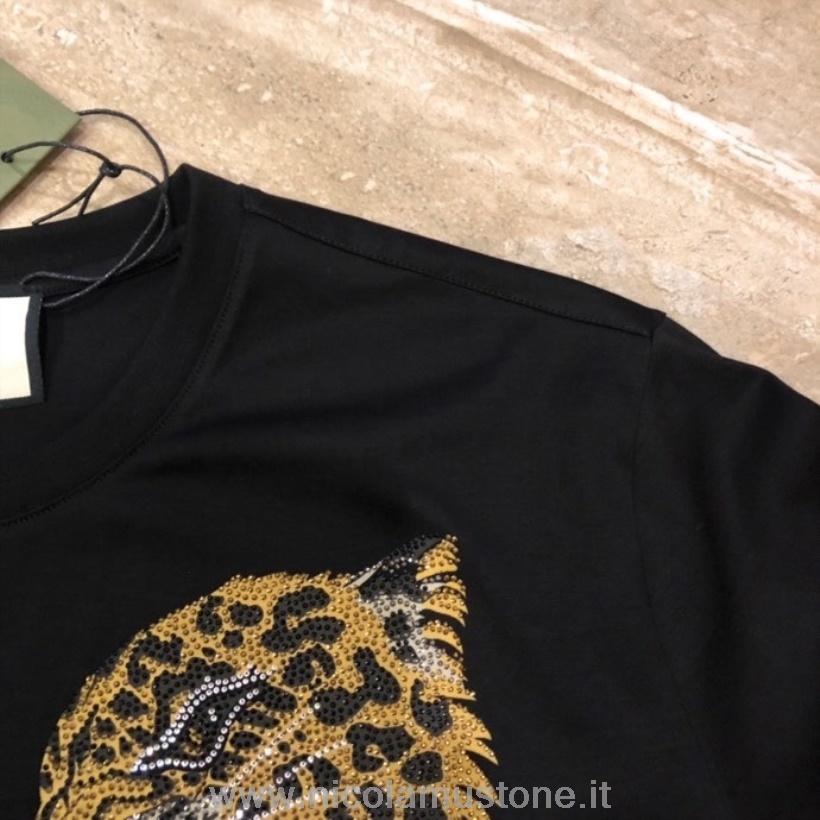 Alkuperäinen Laatu Gucci Lunar Year Tiger Lyhythihainen T-paita Kevät/kesä 2022 Mallisto Musta