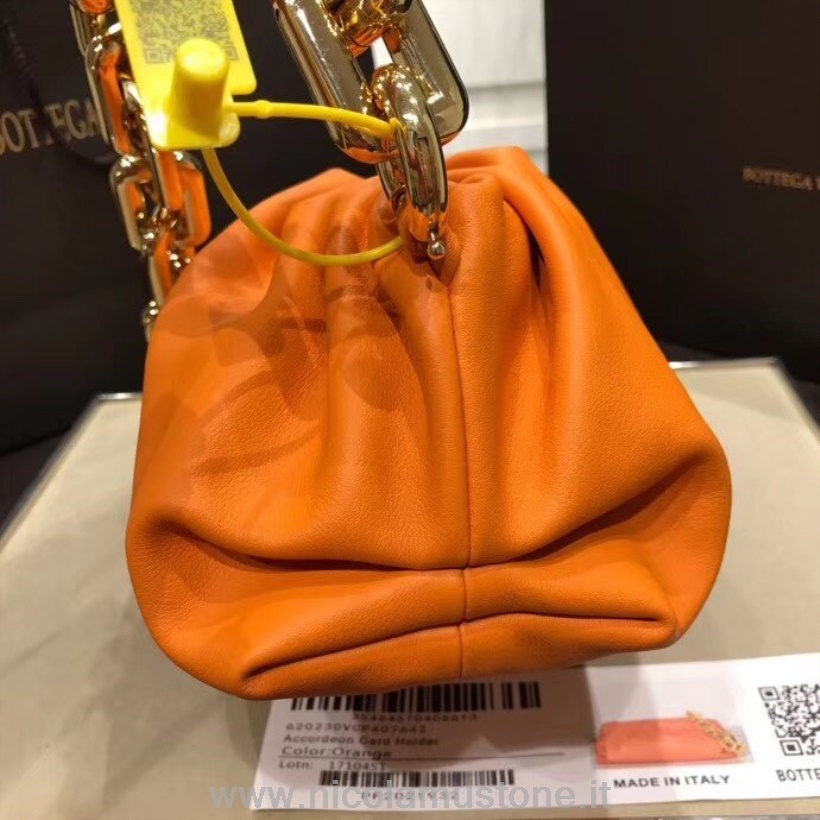 Qualité D\origine Bottega Veneta Sac à Bandoulière The Chain Pouch 32cm Cuir De Veau Collection Printemps/été 2020 Orange