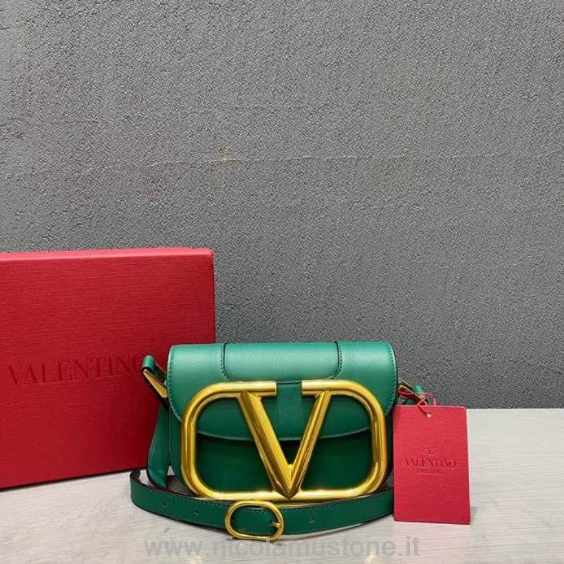 Sac Bandoulière Valentino Supervee Qualité Originale 18cm Cuir De Veau Collection Printemps/été 2020 Vert