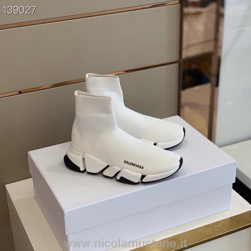 Balenciaga Speed 20 Knit Sock Sneakers Qualité Originale Collection Automne/hiver 2020 Blanc