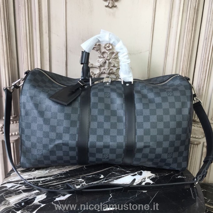 Qualité Originale Louis Vuitton Keepall Bandouliere 50cm Monogam Eclipse Toile Collection Automne/hiver 2019 M41416 Noir