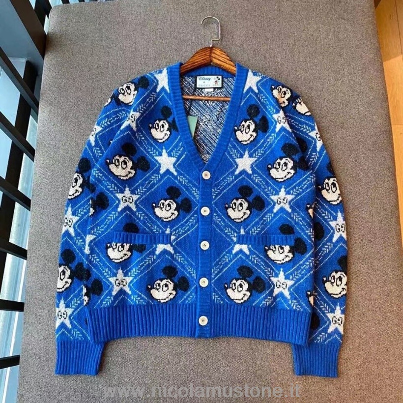 Cardigan En Laine Gucci X Disney Qualité Originale Collection Automne/hiver 2020 Bleu