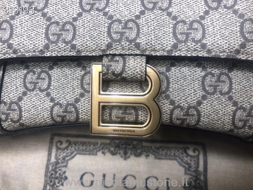 Sac Porté épaule Gucci X Balenciaga The Hacker Project Qualité D\origine 20cm 681697 Cuir De Veau Collection Automne/hiver 2021 Marron