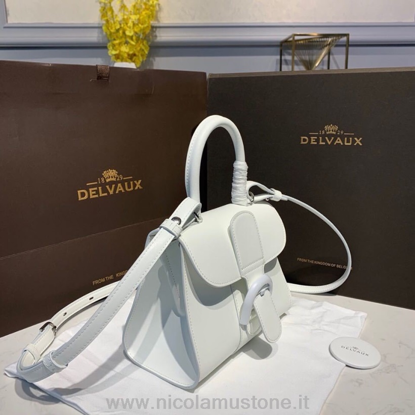 Qualité D\origine Delvaux Brillant Bb Cartable Rabat 20cm Sac Cuir De Vachette Matériel Blanc Collection Automne/hiver 2019 Blanc/blanc