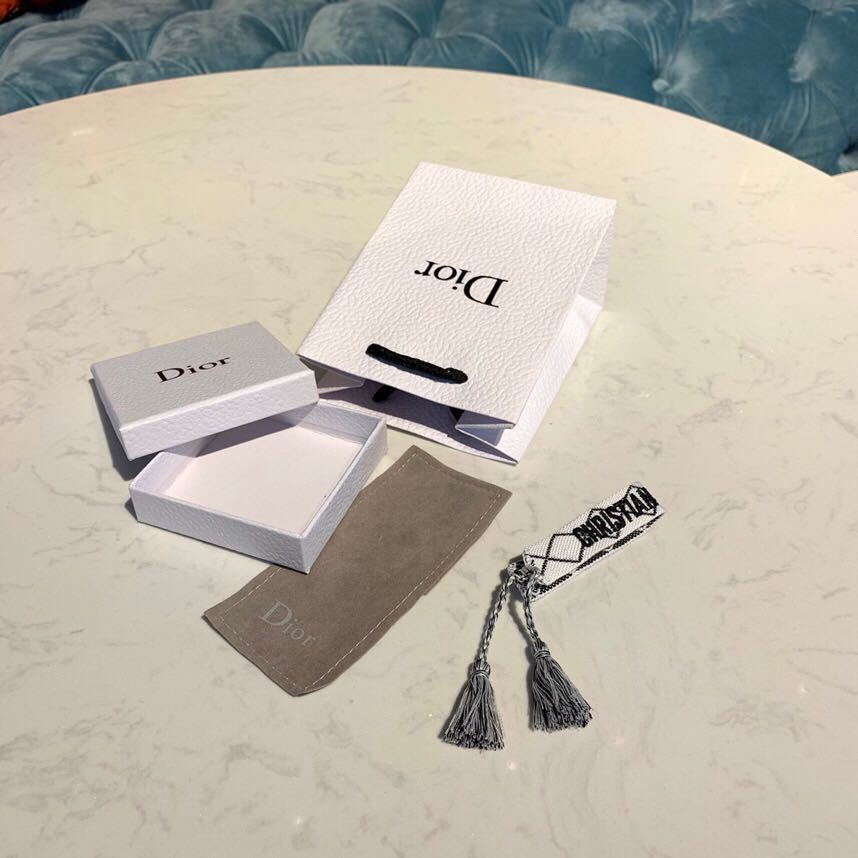 Bracciale Intrecciato Christian Dior Jadior Di Qualità Originale Collezione Primavera/estate 2019 Multicolore Bianco/nero
