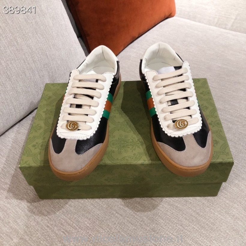 Qualità Originale Sneaker Gucci G74 Pelle Di Vitello Collezione Autunno/inverno 2021 Bianco/nero