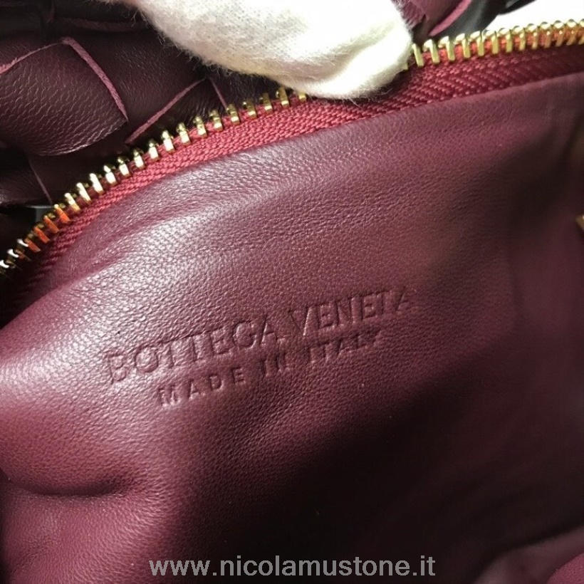 Qualità Originale Bottega Veneta Mini Borsa Jodie Intrecciata 24cm Pelle Di Vitello Collezione Primavera/estate 2020 Bordeaux